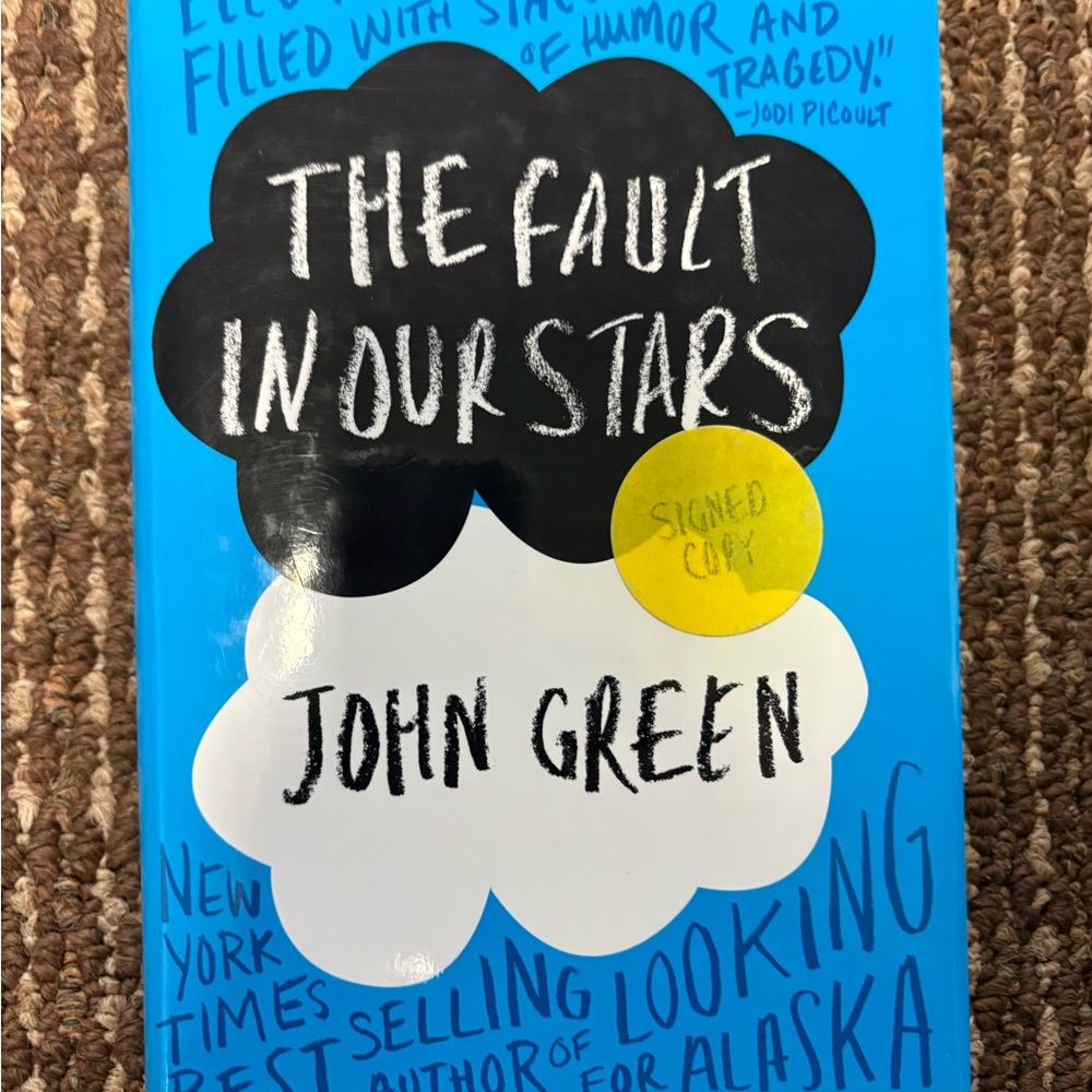 The Fault in Our Stars signed and hanklerfishd by John Green 1st edt